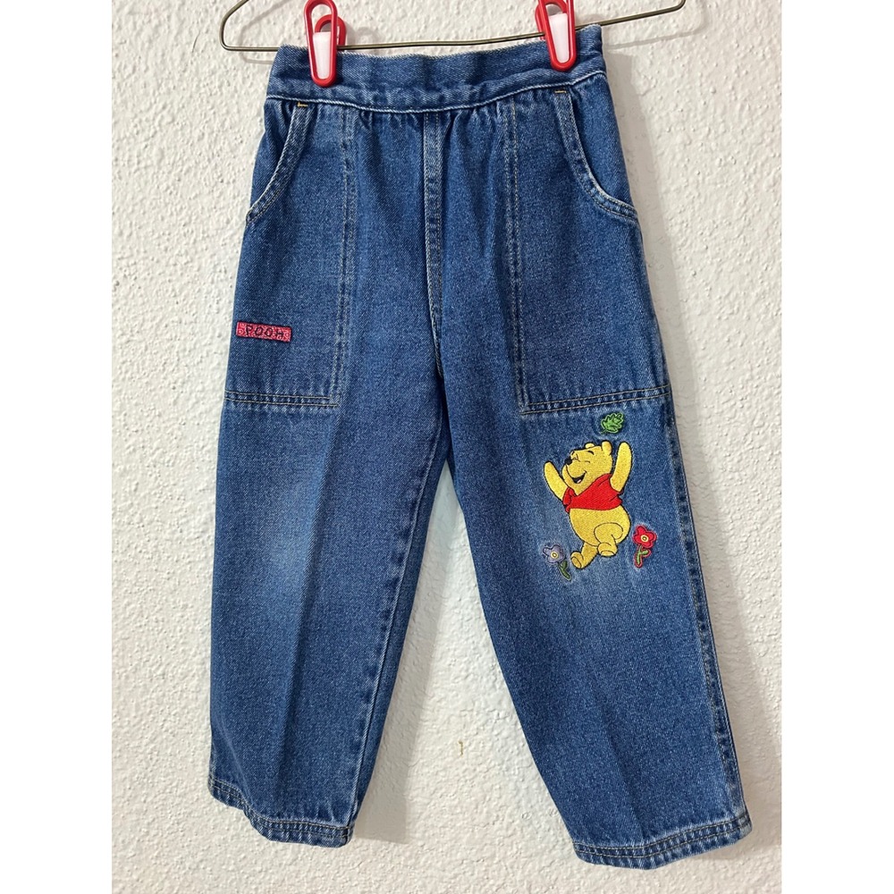 Vintage Disney Winnie the Pooh Kids Jeans Size 4 100 Acre Collection Denim Pants
